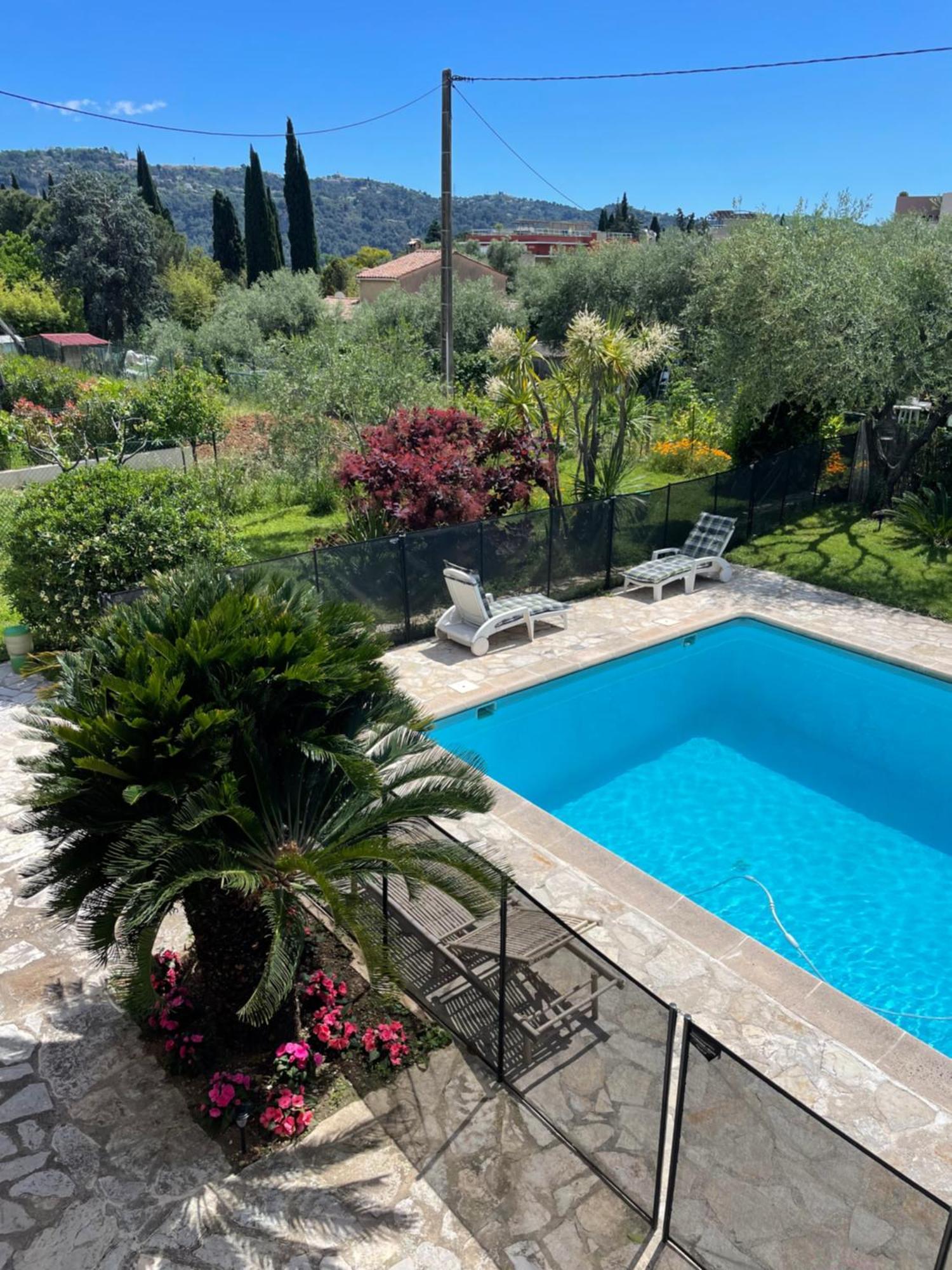 Bas De Villa Avec Acces Piscine Pres De Nice Cannes Monaco Carros Kültér fotó